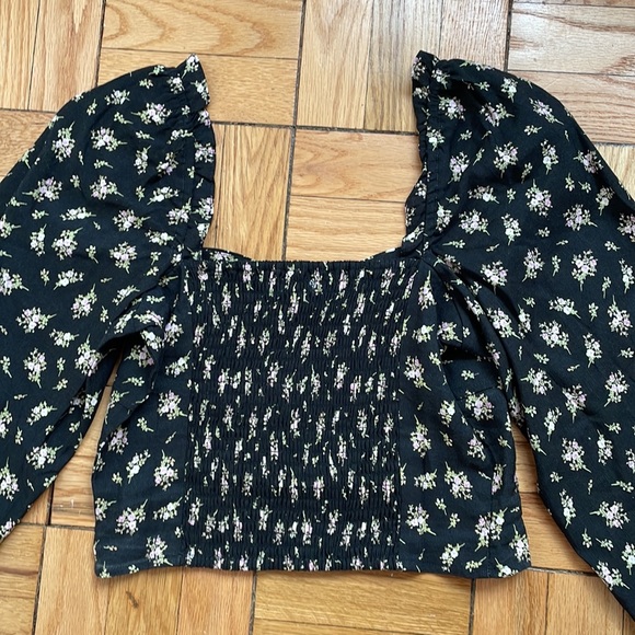 NWT H&M Long Sleeve Crop Top - Picture 7 of 7